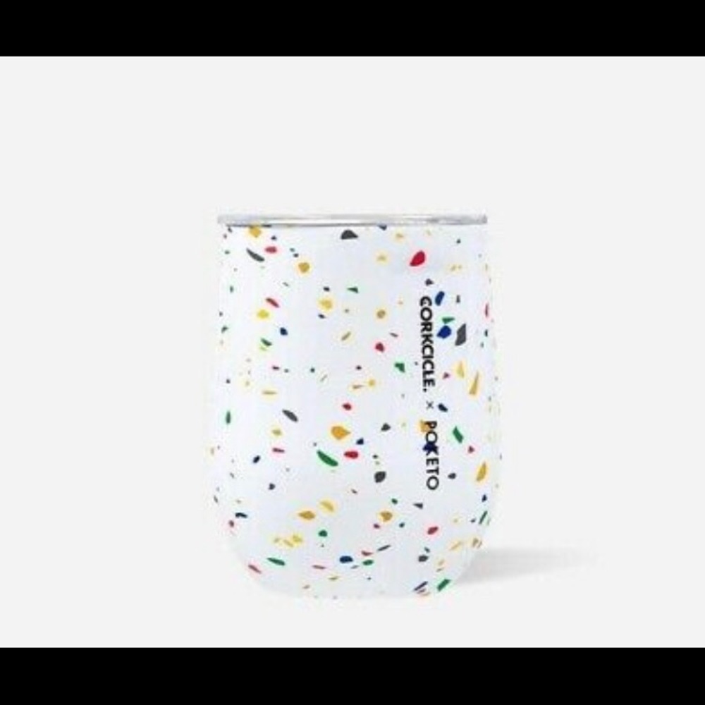 Corkcicle Poketo Stemless in White Terrazzo - NWT - Picture 2 of 9